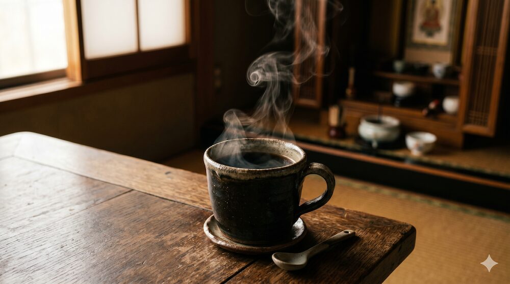 亡き妻に会いたい夜を癒やす、湯気が立つ一杯のコーヒー