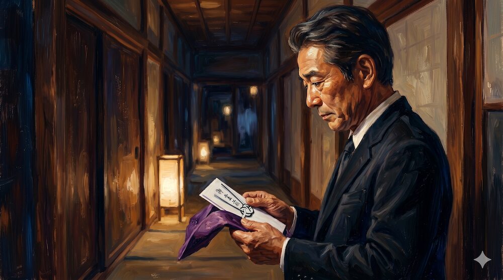 家族葬の後に届いた伯父からの香典の文字