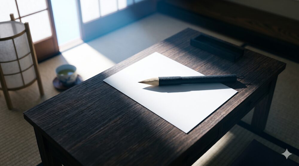 香典袋の正しい書き方を整える朝の机