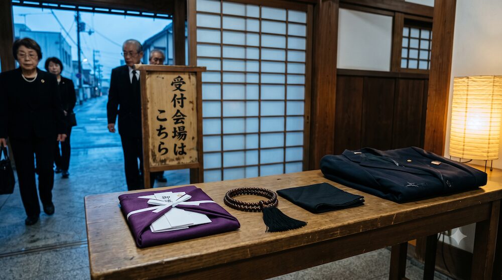 制服に合わせる香典と数珠