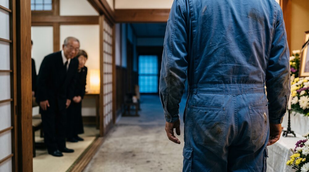 制服のしわが語る故人への想い